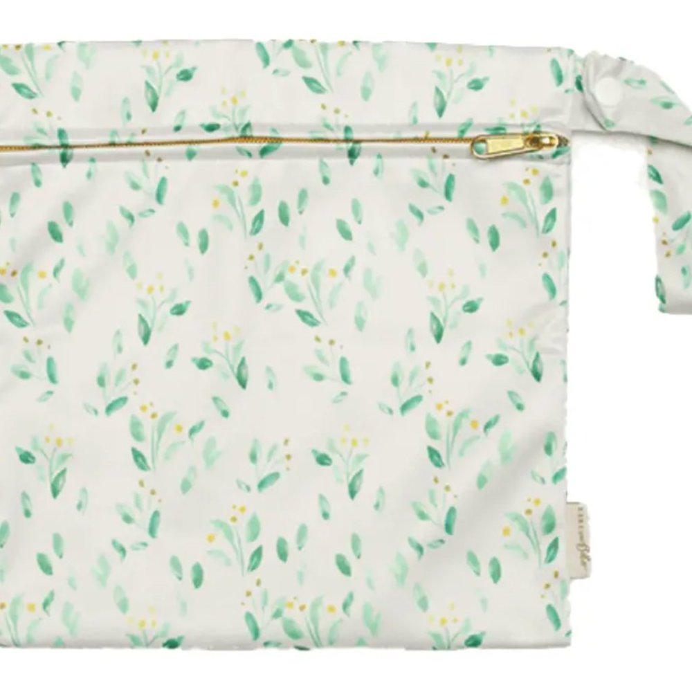 New In Box Bare & Boho Green Leaf Pattern Wet Bag & Change Mat Wet Bag - Picture 4 of 7
